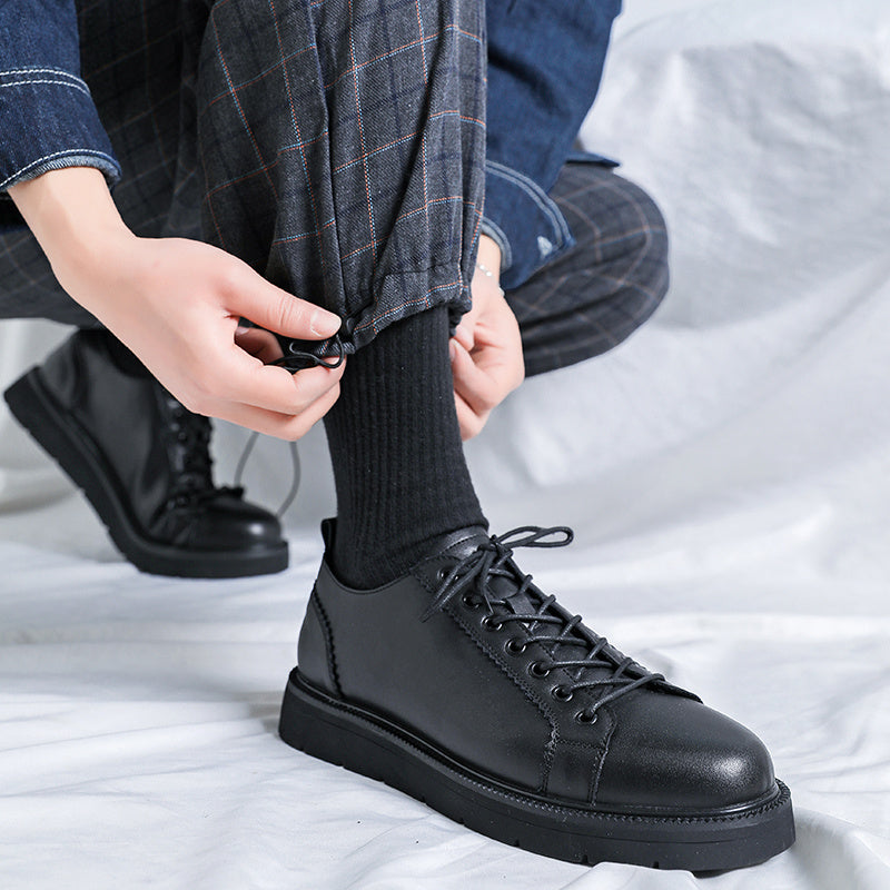 Men's British-Style Chunky Platform Sneakers with Arch Support