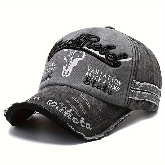 Vintage Baseball Cap for Men and Women - Adjustable Cotton Dad Hat with Distressed Design, Snapback Closure, Lightweight & Breathable for Outdoor Sports, Baseball Hat