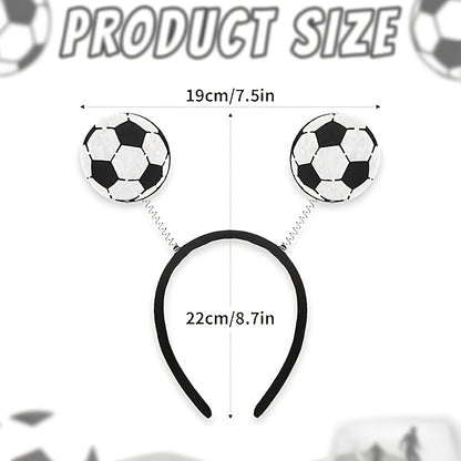 Black & White Soccer Fan Headbands for Kids & Adults