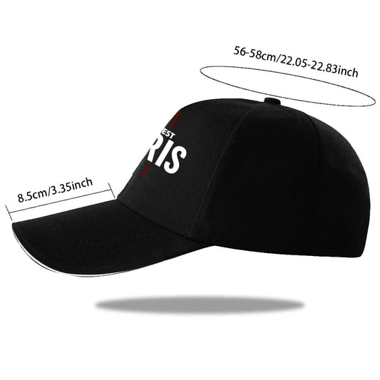 Men's Lightweight 'ICI C'EST PARIS' Printed Baseball Cap for Sports - ayq