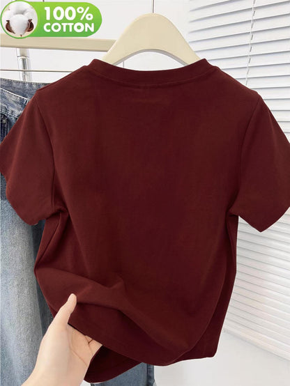 Women's 100% Cotton Casual T-Shirt with 'Grateful' Print