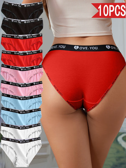 10-Pack Women's Seamless Cotton Briefs - Comfortable & Breathable