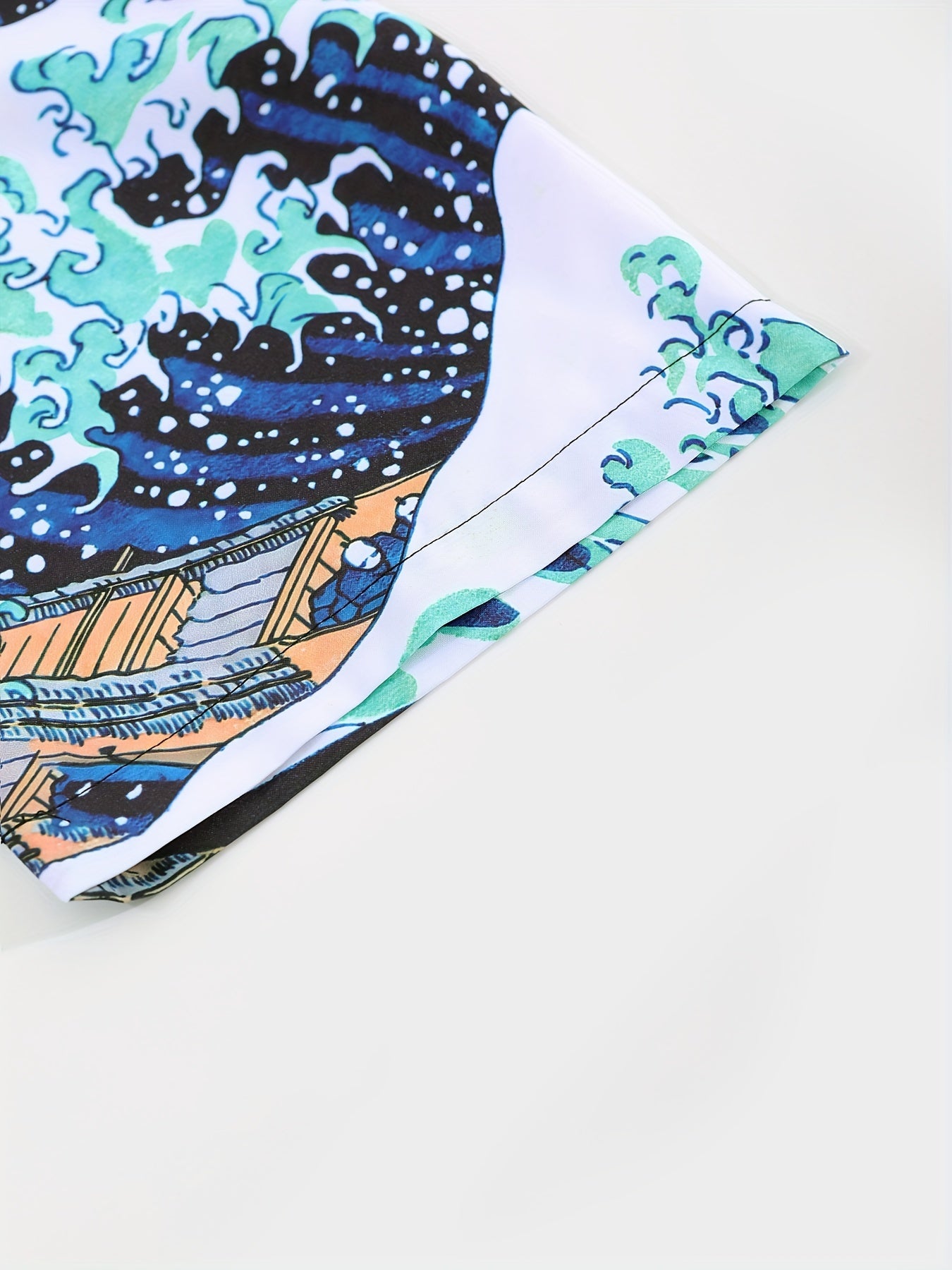 Men's Kimono Set with Carp Leaping Over the Dragon Gate Pattern