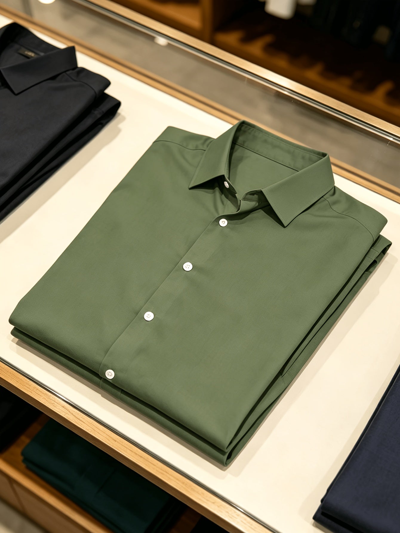 Men's 100% Cotton Short Sleeve Lapel Shirt for Summer