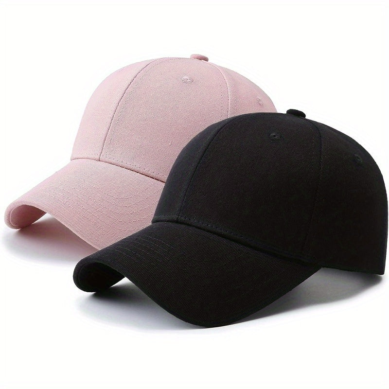 2 Pack Lightweight Baseball Caps for Men & Women - 100% Polyester Golf Dad Hats with 6-Panel Design, Breathable Unisex Casual Hats for Father’s Day, Golf, Sports & Outdoor Activities (Grey & Black), Father's Day Gift, Versa