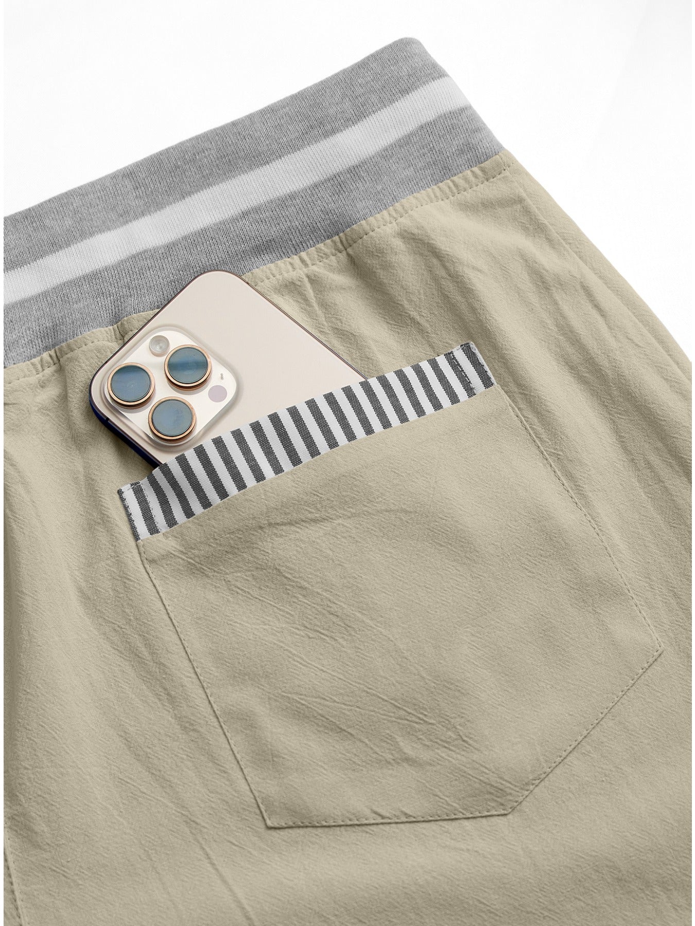 Men's Casual Linen Pants Lightweight Breathable Drawstring
