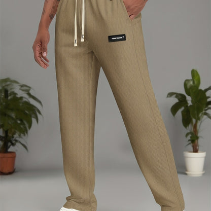 Men'S Lightweight Elastic Waist Sports Casual Long Pants, Comfortable And Breathable, Stylish Men'S Casual Athletic Trousers - ayq