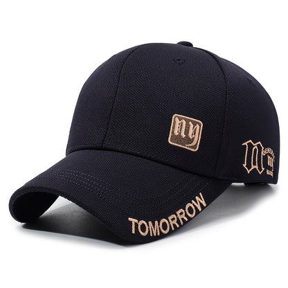 Unisex Pineapple Embroidered Duckbill Cap for Spring and Autumn