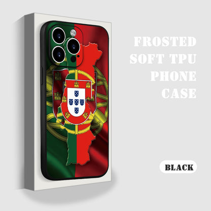 Minimalist Portuguese Flag TPU Phone Case for iPhone Models