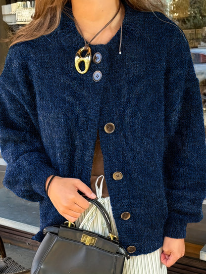 Women'S Vintage Sweater Coat - Soft Long Sleeve Cardigan with Button Front, Chic Office to Party Outerwear, Elegant Casual Outfits, Machine Washable Fall Winter Spring Jacket for Everyday &, Cute Sweaters