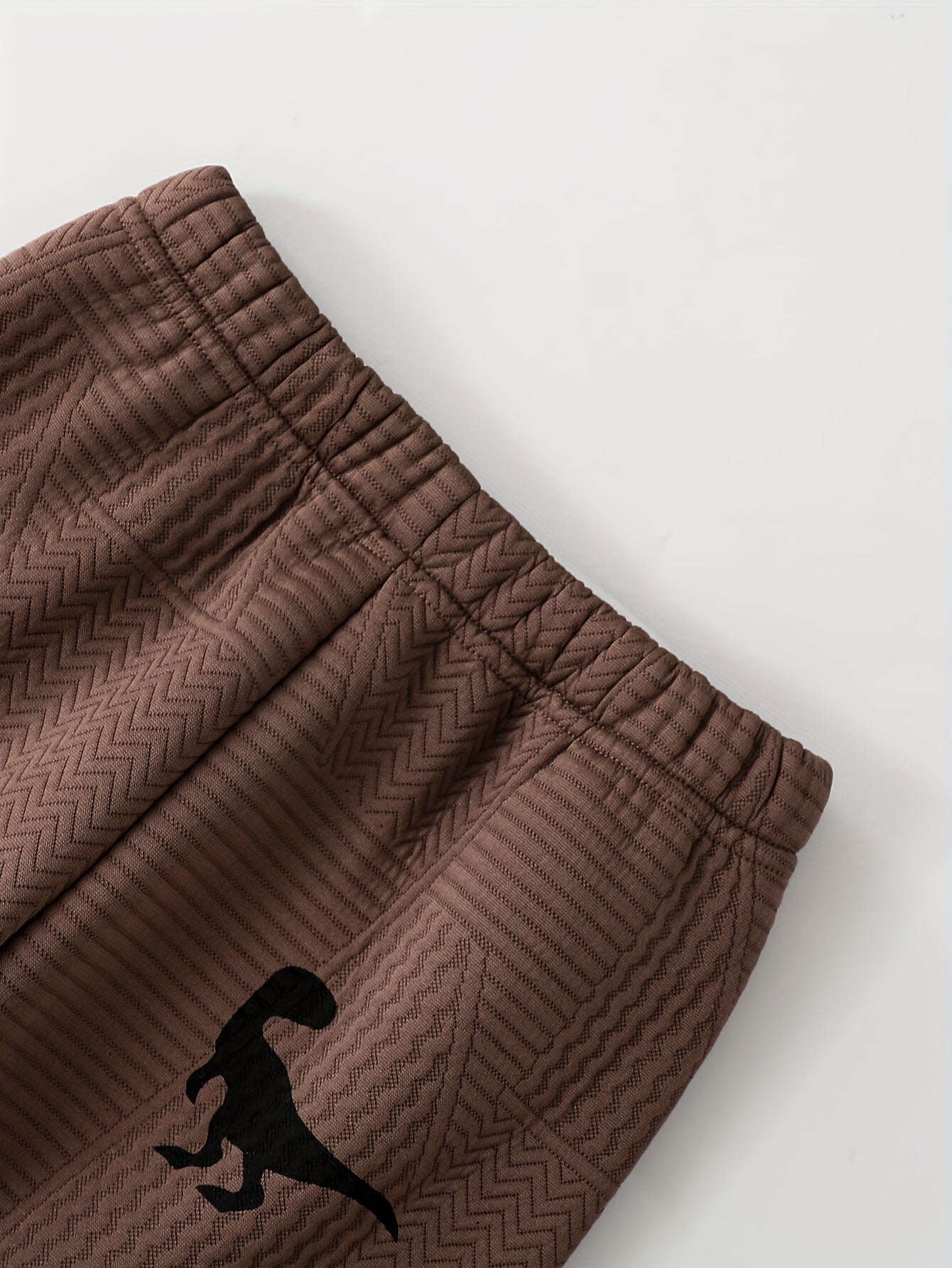 2pcs set of casual and fashionable fleece thickened Jacquard zipper pocket shoulder-length hooded sweatshirt and fleece Jacquard sports jogging pants suit, children's autumn and winter comfortable and versatile clothing, can