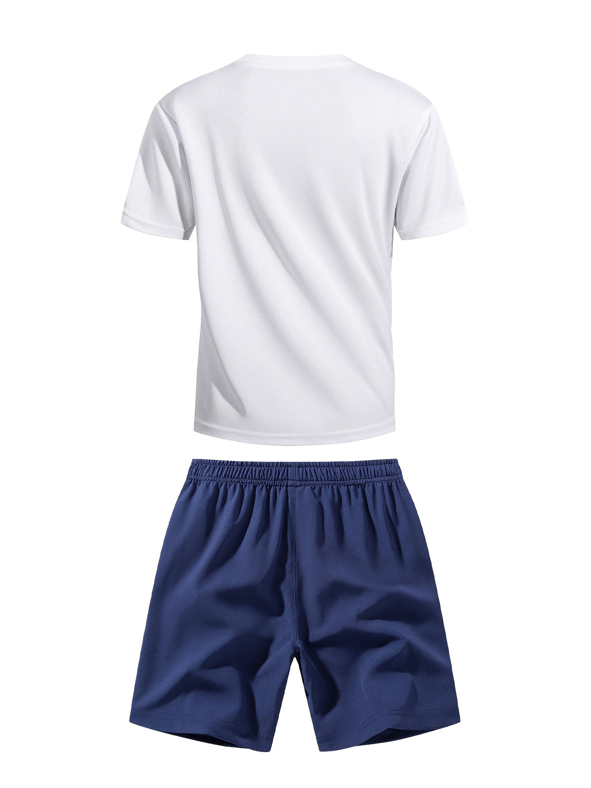 Boys' Quick-Dry Summer Shirt & Shorts Set with Reflective Strips