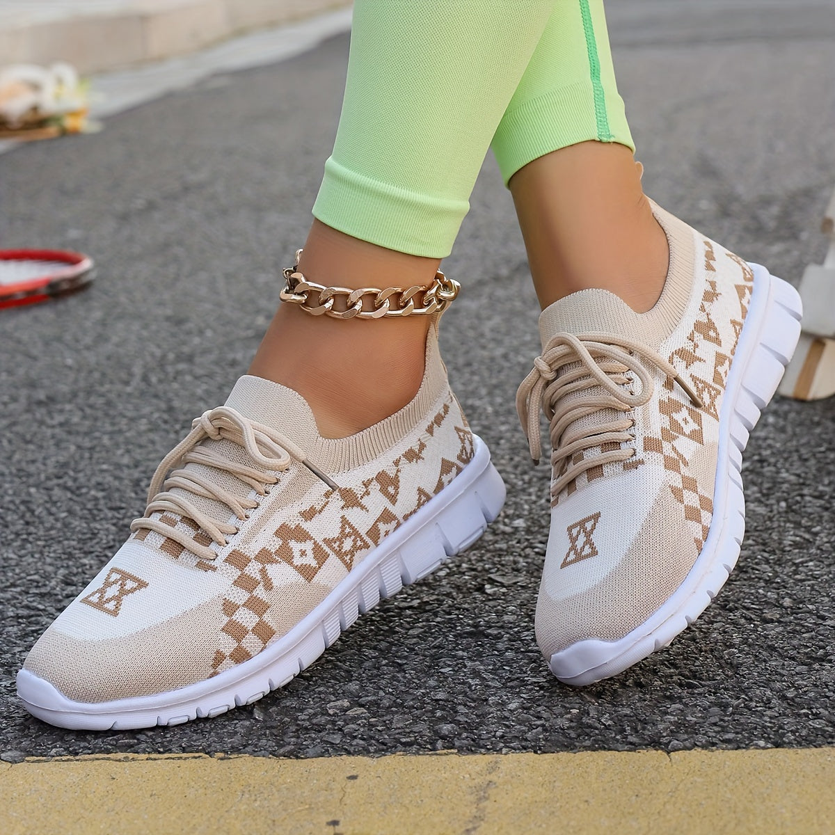 Women's Casual Sneakers Comfort Sport Shoes Fabric Knit Breathable Slip-On All-Season Walking Flats - EVA Sole Non-Slip Athletic Running Footwear - Taizhou North America  Europe Exclusive