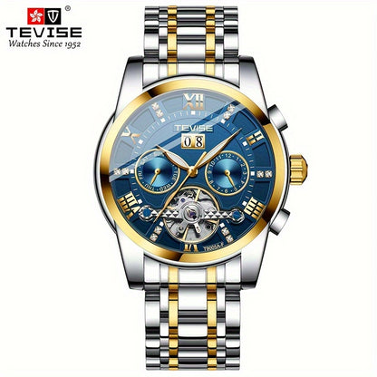 TEVISE Luxury Mechanical Hollow Out Business Wristwatch