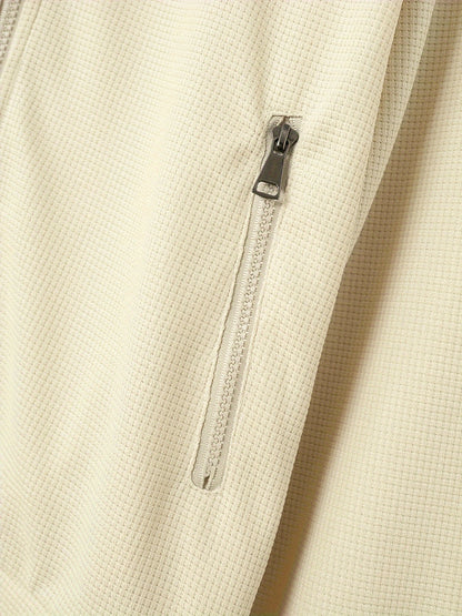 Men'S Light Grey Zip-Up Jacket with Full-Zip Closure, Stand Collar & Zippered Pockets - Heavy-Duty Winter Coat, Machine Washable, Full-Zip Front Closure