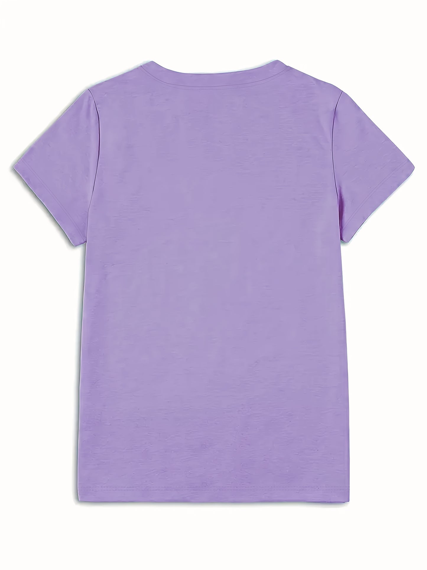 Circle Chic Butterfly Print T-Shirt - Exquisite Design, Casual Round Neck Top - Breathable and Lightweight, Perfect for Spring/Summer Wardrobe