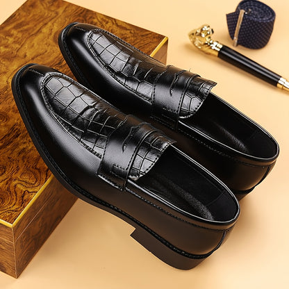 Men's Business & Casual Oxford & Derby Shoes, Slip-On PU, All-Season