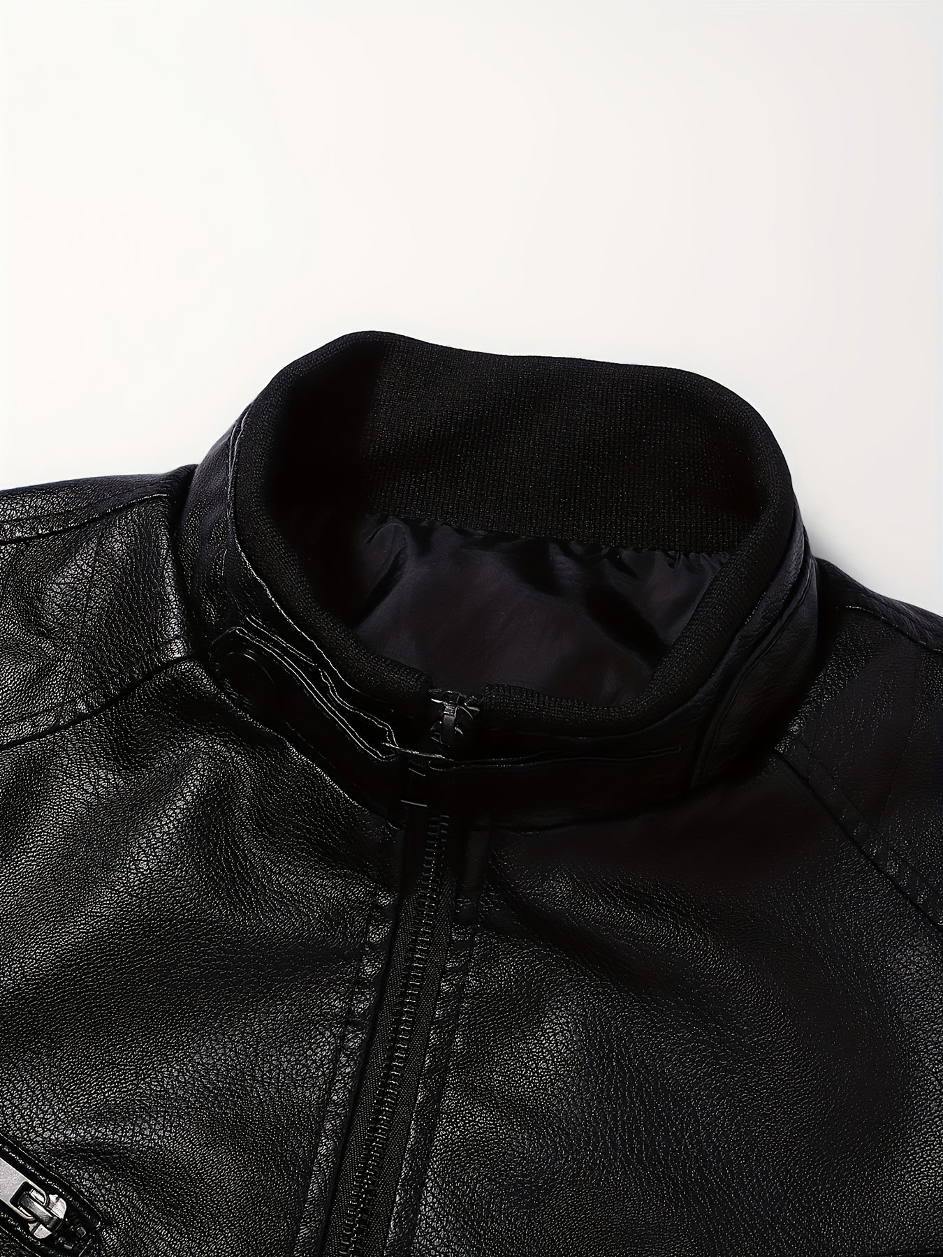 Men's Stylish Burgundy Jacket - Fall/Winter Trendy Stand Collar Biker Jacket with Multiple Zippered Pockets, Casual Design for Casual Attire, Fall Jacket | Modern Casual Jacket | Glossy Finish Jacket