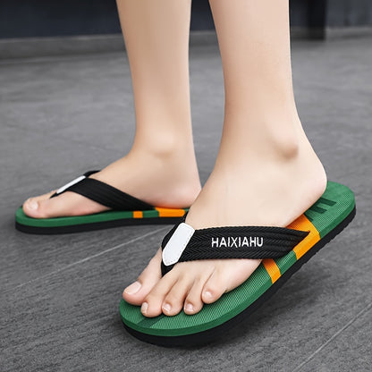 Men's Casual Color-Block Flip-Flops Lightweight and Comfortable