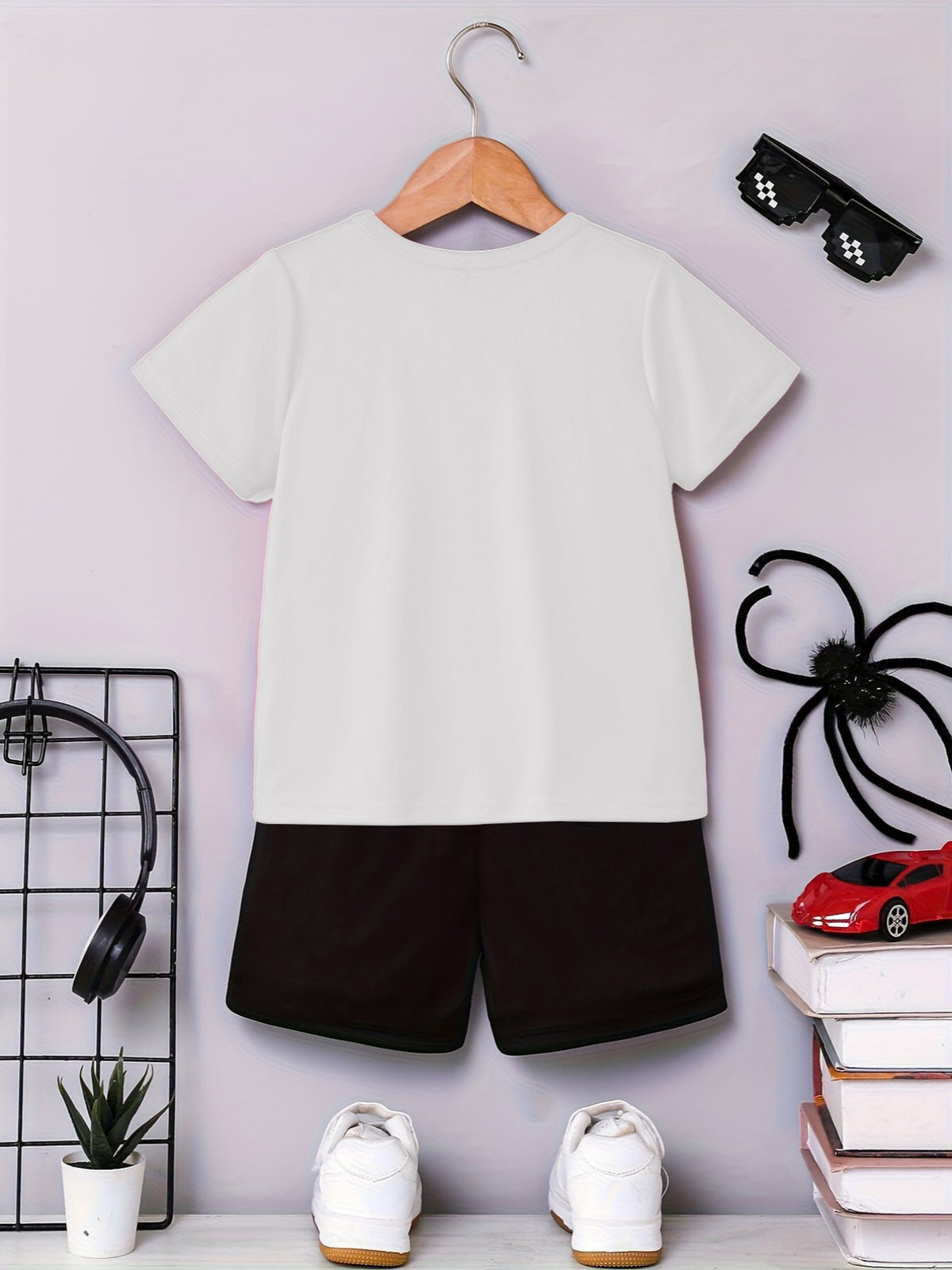 Summer Quick-Dry Shorts & Tee Set for Baby Boys, Jungle Print - ayq