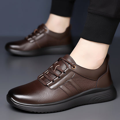 Men's Classic Derby Lace-Up Walking Shoes with Cushioned Sole