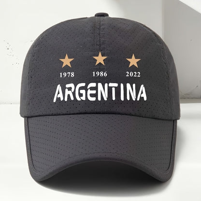 Men's Five-Star Argentina Letter Printed Classic Baseball Cap