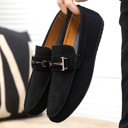 Men's Casual Loafers Slip-On Round Toe Minimalist Style