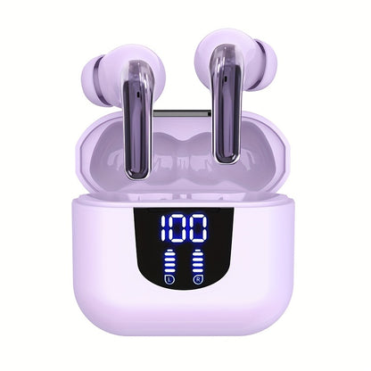 Wireless Headphones, Wireless 5.3 Earbuds, 13mm Speaker, 30H Playtime, Type-C Fast Charging Box, Stereo Wireless In-Ear Headset, Suitable for iPhone and Android In-Ear Headsets, Gaming Business Sports Headphone Mic