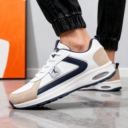 ZERJER Men'S Casual Sports Shoes | Comfortable Low-Top Lace-up Sneakers with Thick Rubber Sole, Faux & Fabric Upper, Breathable for Daily & Casual Wear, Suitable for Hiking & Outdoor Activities, Sizes 39-48