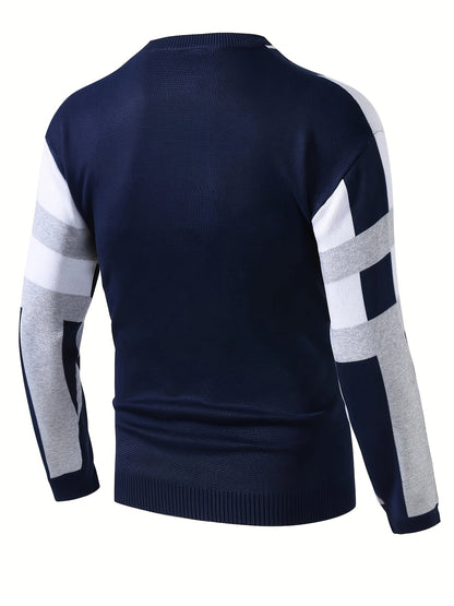 New Cross-Border Autumn And Winter Men'S Stylish Jacquard Sweater, Casual Pullover