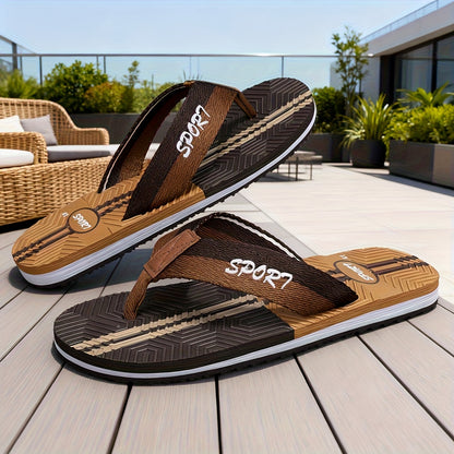 Men's Lightweight Non-Slip Fabric Flip-Flops for Summer