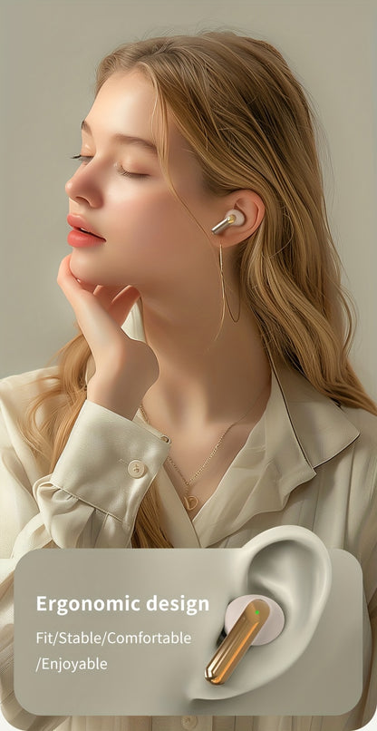 Aigo 5.4 Wireless Headphones with a Microphone, TWS In-Ear Sports Headphones, Stereo In-Ear Headphones with an LED Display, And Wireless Running Earphones for Gifts.