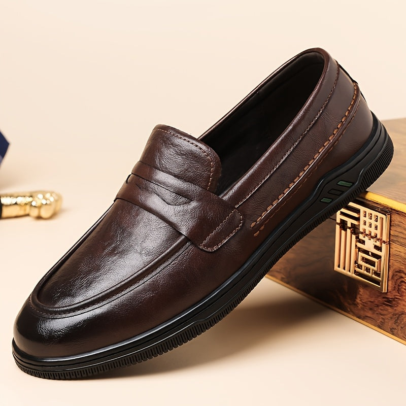 Men’s Business Casual Slip-On Shoes with Non-Slip Rubber Sole