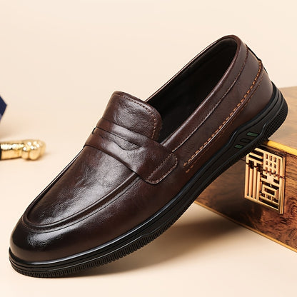 Men’s Business Casual Slip-On Shoes with Non-Slip Rubber Sole