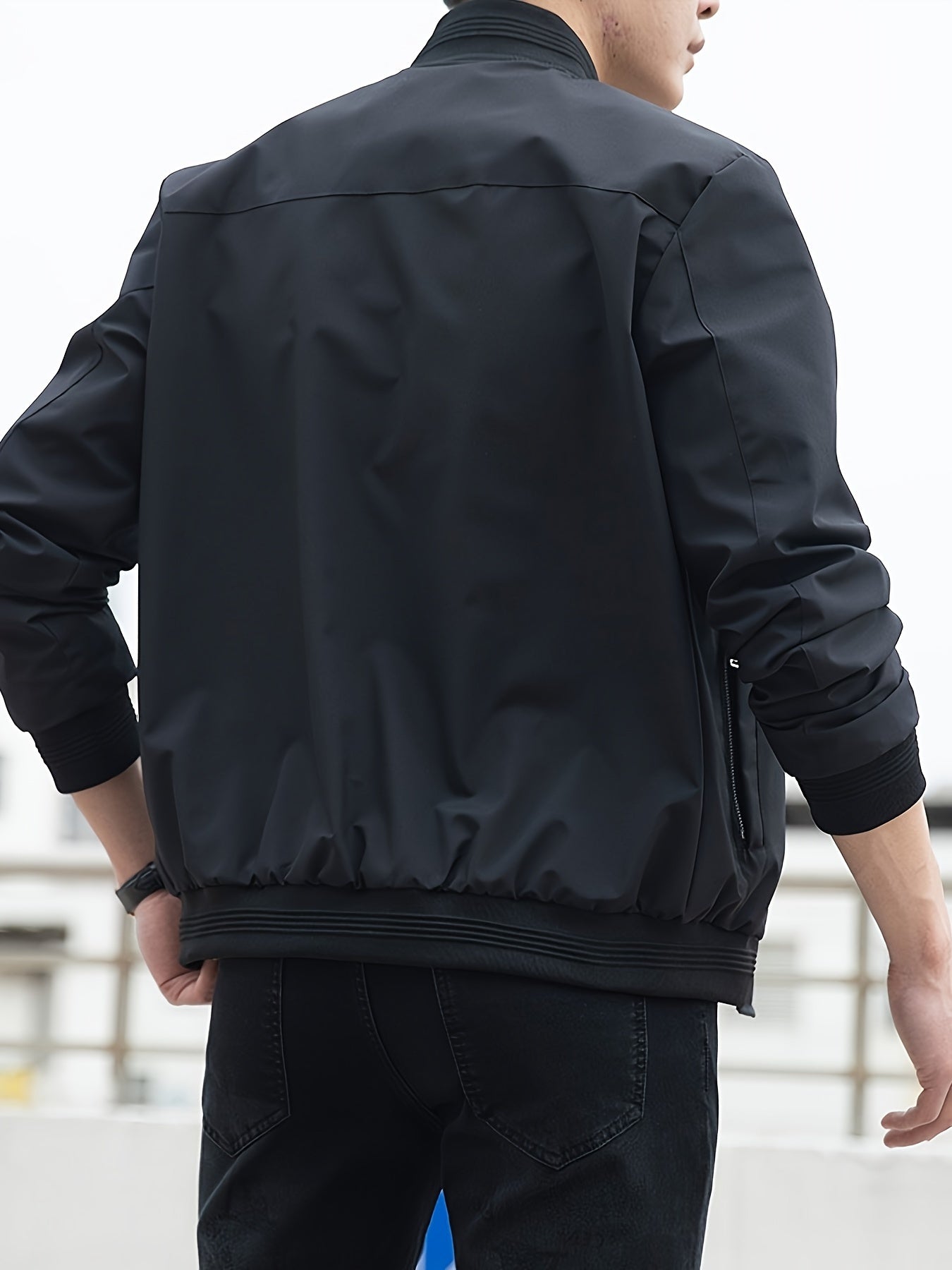 Men's Solid Color Business Jacket, Casual Stylish Outdoor Coat As Gift