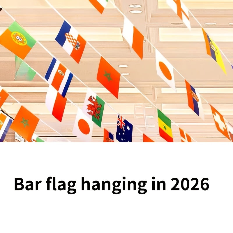 National Soccer Team Flags for Match Day Party Decor
