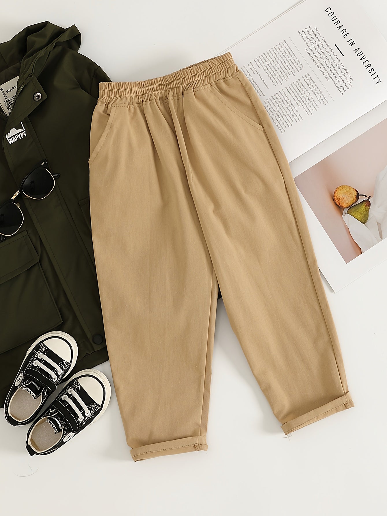 Boys' Casual Cotton Blend Long Pants for All Seasons