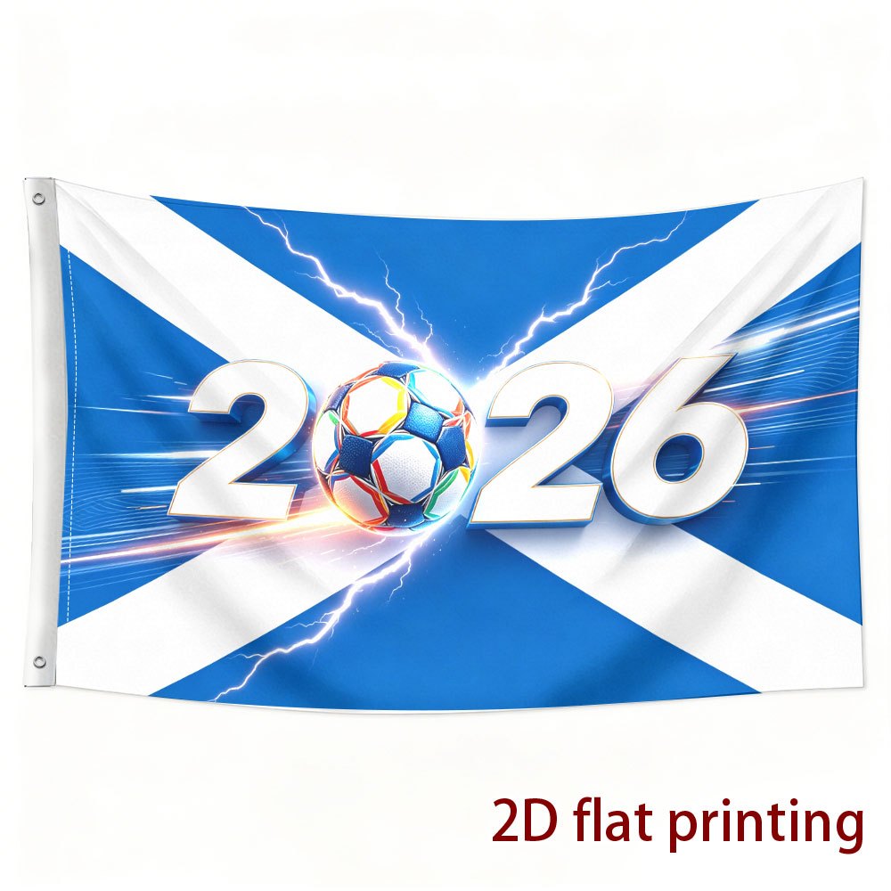 Scotland 2026 Football Flag Single-Sided Polyester Pennant