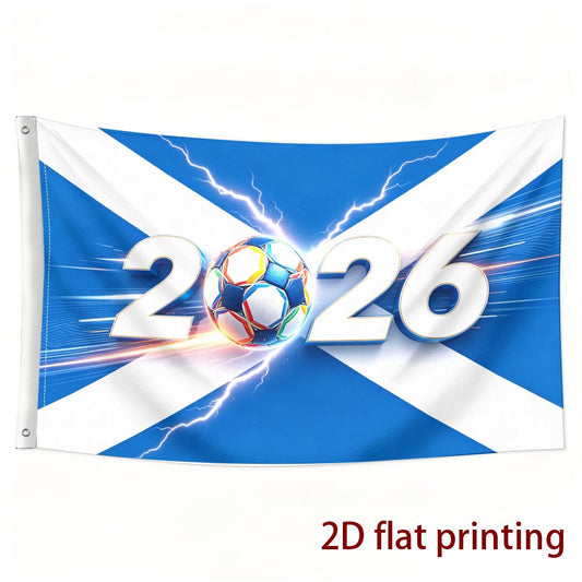 Scotland 2026 Football Flag Single-Sided Polyester Pennant - ayq