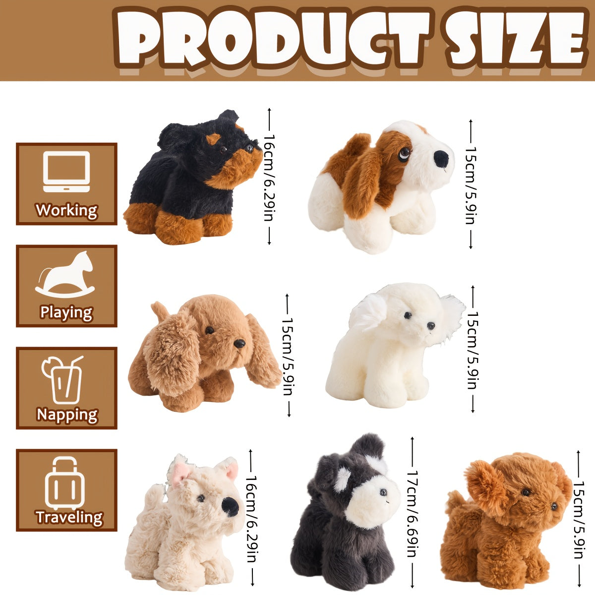Charming And Lovable Plush Dog Toys, a Delightful Collection of Mini Stuffed Animals Perfect for Office Decoration, Birthday Celebrations, Halloween Gifts, And Home Embellishment