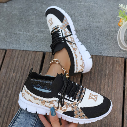 Women's Casual Sneakers Comfort Sport Shoes Fabric Knit Breathable Slip-On All-Season Walking Flats - EVA Sole Non-Slip Athletic Running Footwear - Taizhou North America  Europe Exclusive