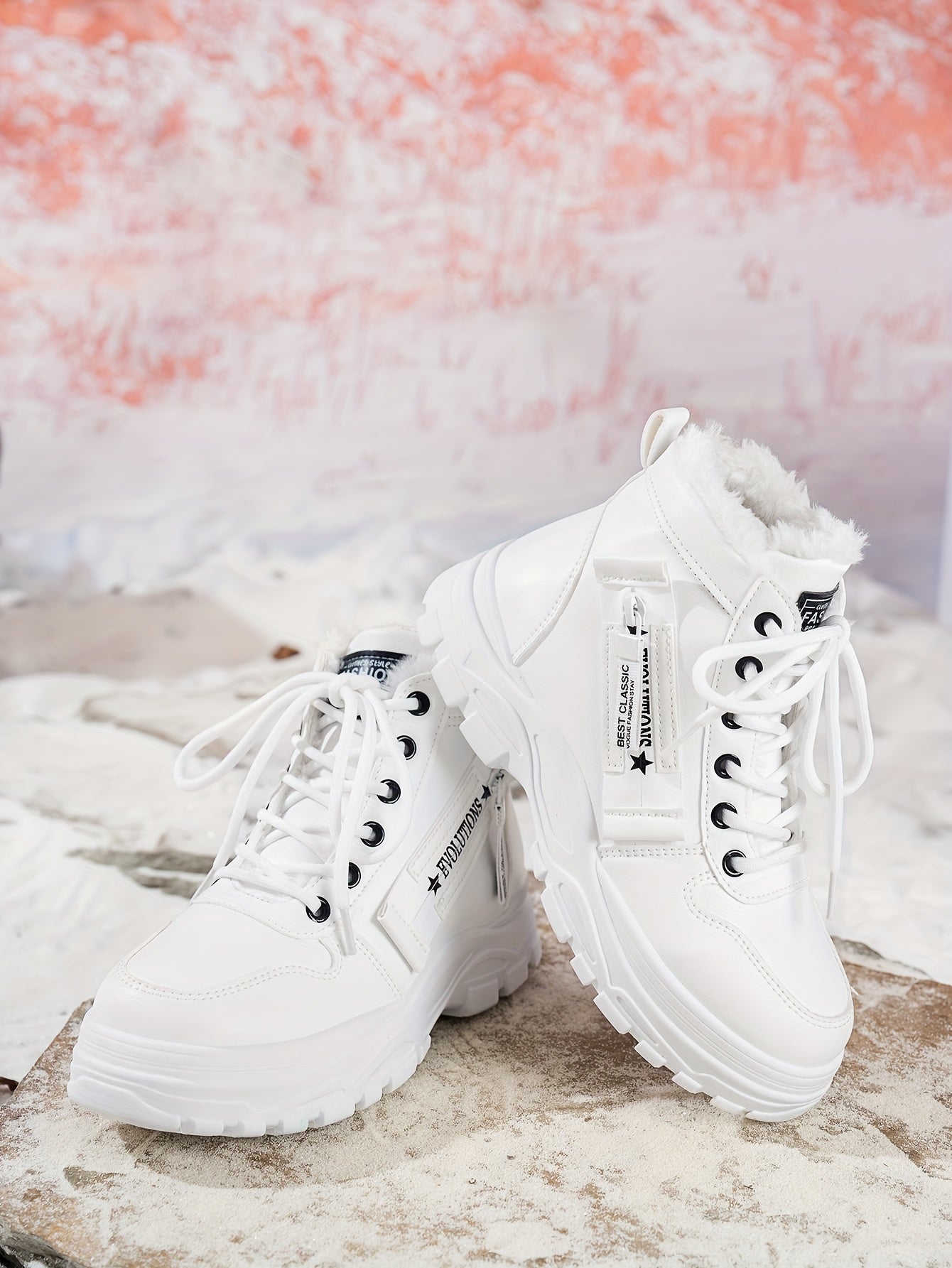 Women'S Winter Snow Boots - Warm Lined, Non-Slip, High-Top Outdoor Casual Shoes with Ribbed Cushioning, Black, Perfect for Cold Weather Activities, Winter Footwear | Stylish Winter Boots | Durable Footwear