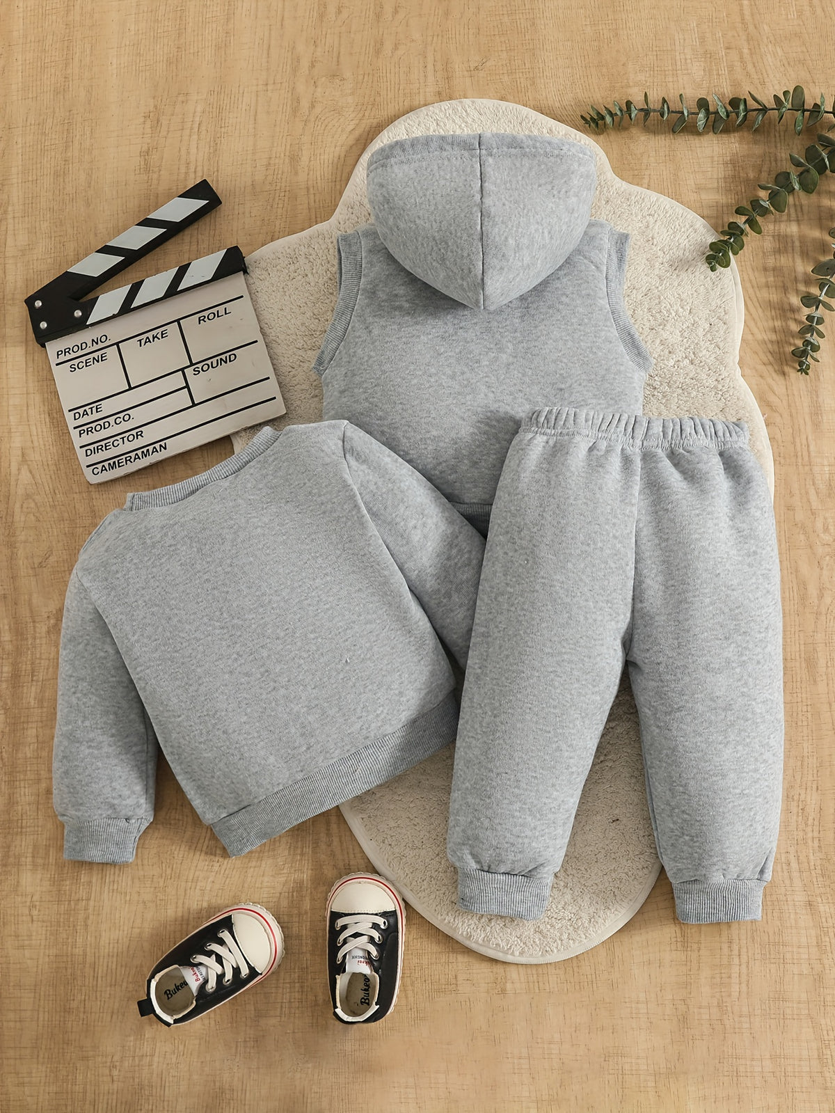 3-Piece Baby Boys Fall Winter Outfit Set with Pullover & Pants