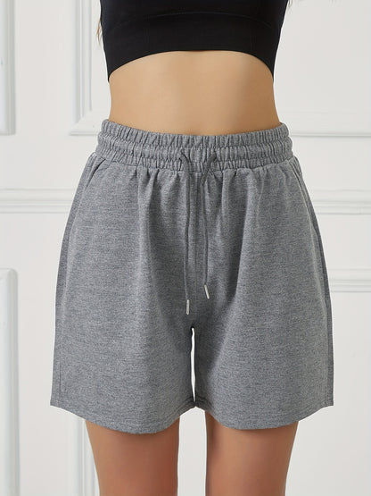Women's Summer Drawstring Athletic Shorts with Front Pockets