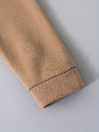 Casual Long Sleeve Hoodie & Joggers Warm Set, LOS ANGELES Letter Embossed Design, 2-piece Boys Co Ord Set For Winter Fall Daily And Outdoor Wear