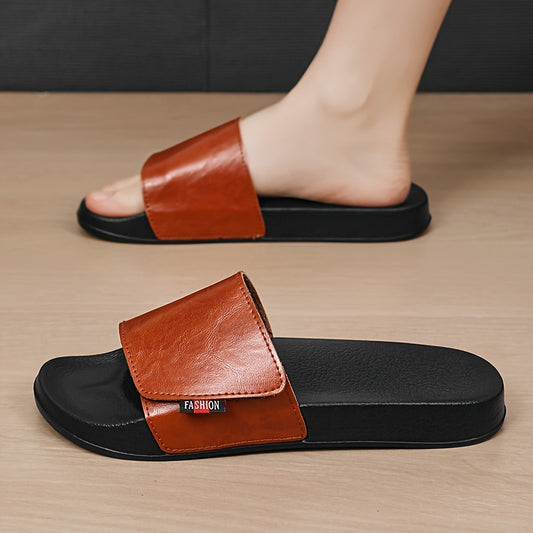 Men's Lightweight Casual Summer Slippers with Adjustable Strap - ayq
