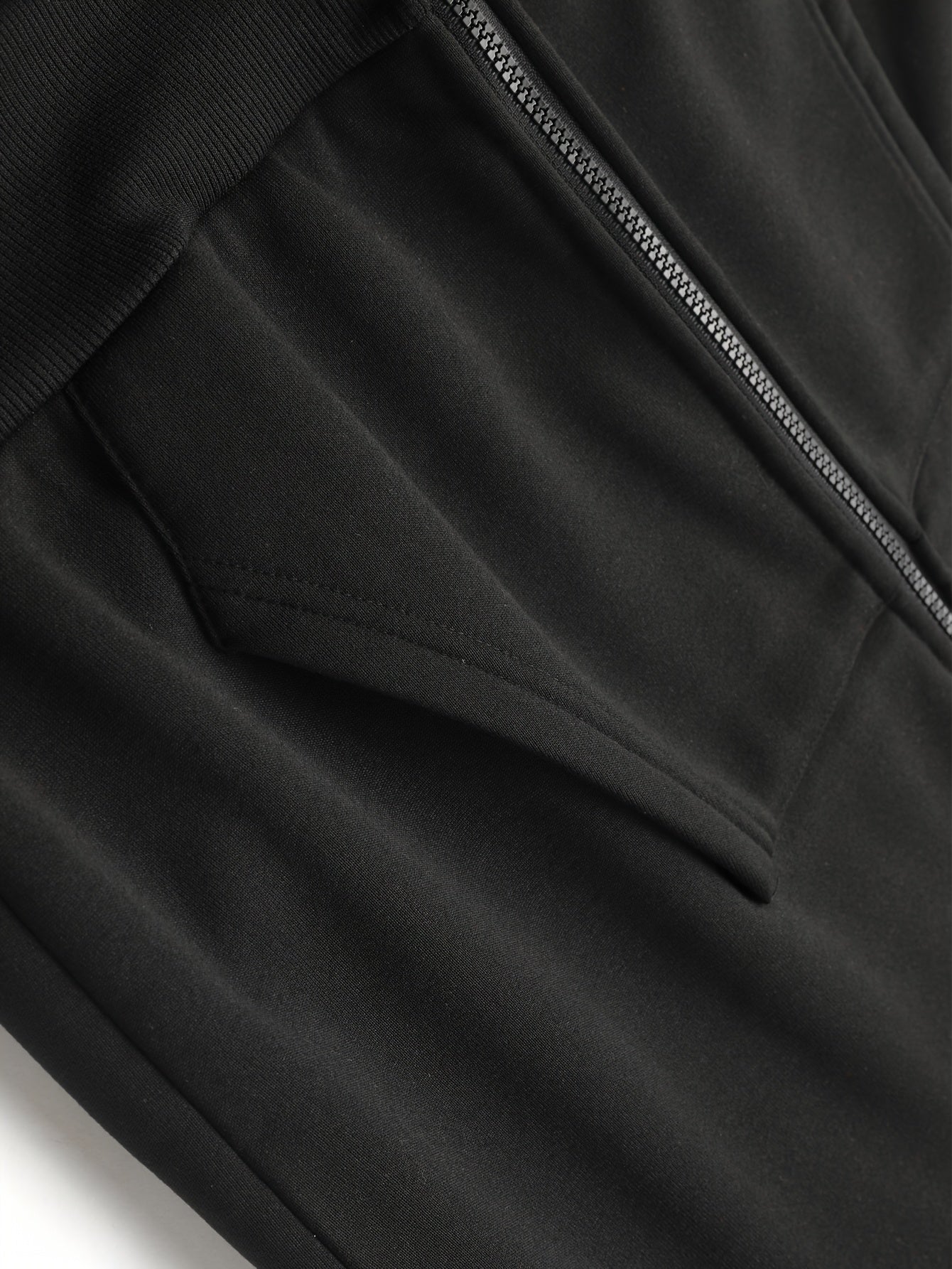 Men's Casual Zip Hoodie and Loose Cargo Pants Set - Breathable Polyest