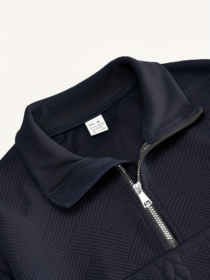 Cross-Border American Retro Casual Stand-Up Collar Zip-Up Loose Knitted Heavyweight Patchwork Jacquard Long-Sleeve Sweatshirt for Autumn And