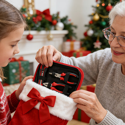 Christmas And New Year Gifts 18pcss Household Multi-Function Repair Tool Set 11pcs Set Including Slotted And Phillips Screwdrivers / Utility Knife / Electrical Tester / Insulation Tape / 3-Meter Tape Measure / 6-Inch Adjustab