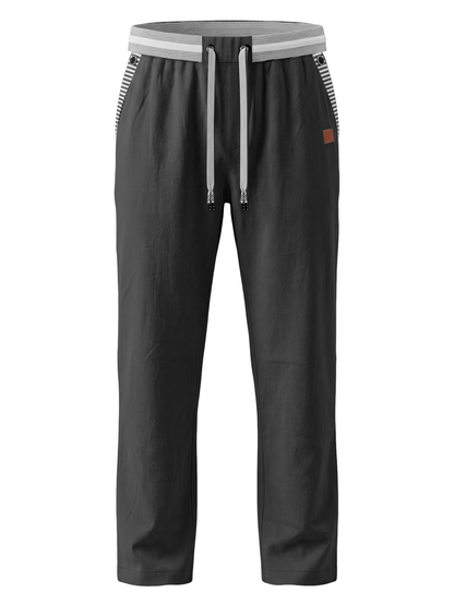 Men's Casual Linen Pants Lightweight Breathable Drawstring